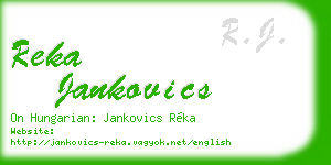 reka jankovics business card