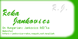 reka jankovics business card